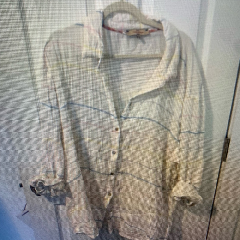 Striped Button-Up Shirt